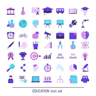 eğitim simgesi seti