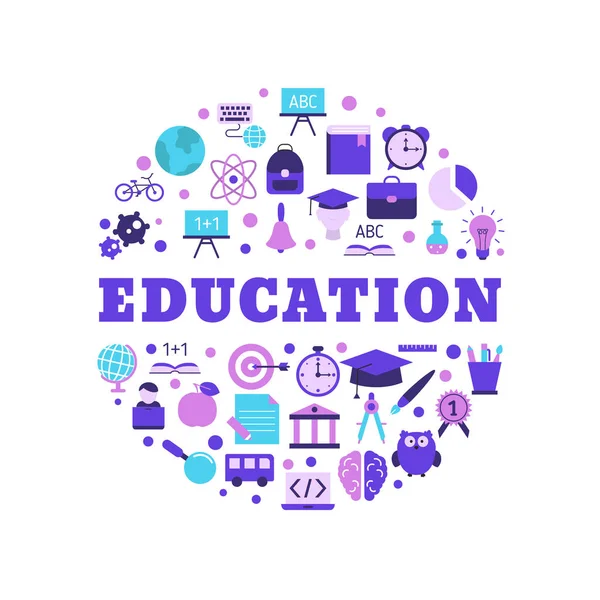 Concepto de diseño educativo . — Vector de stock