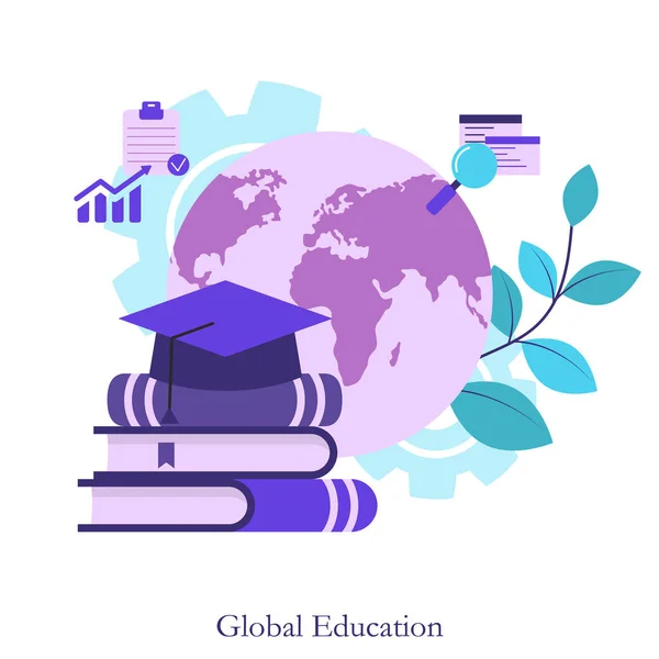 Internationale educatieve projecten. — Stockvector