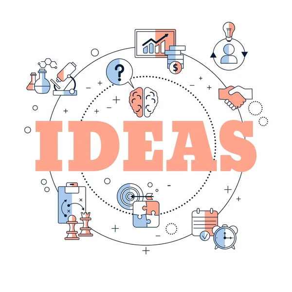 Concepto de Idea Creativa e Innovación — Vector de stock