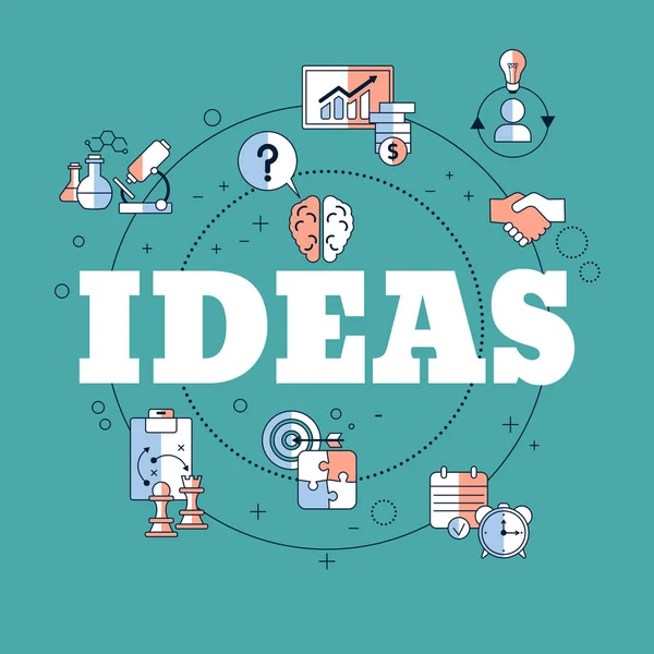 Concepto de Idea Creativa e Innovación — Vector de stock