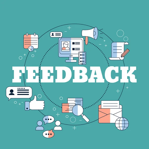 Conceito de Feedback do Cliente —  Vetores de Stock