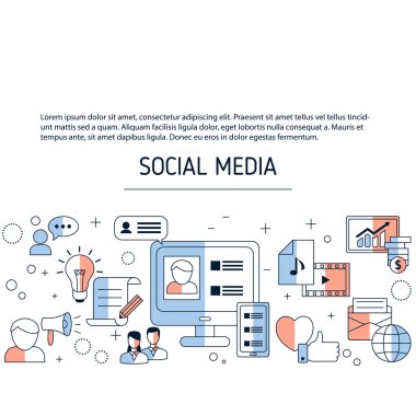 Sosyal medya bağlantısı arka planı