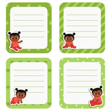 Şirin yaratıcı kart dizisini