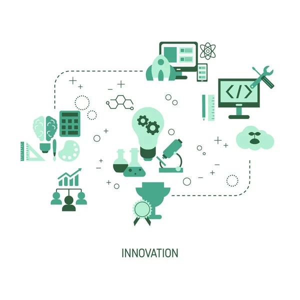 Koncepcja Technologii Innowacyjnej Ikonami Ilustracja Wektora — Wektor stockowy