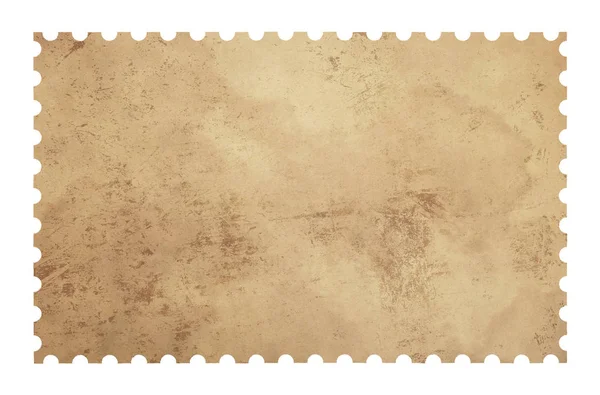Παλιά Ρετρό Grunge Στυλ Λευκό Χαρτί Γραμματόσημο Απομονώνονται Λευκό Φόντο — Φωτογραφία Αρχείου