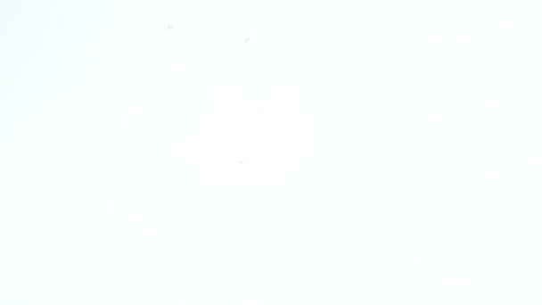 Крупним Планом Кілька Свіжих Зелених Шматочків Огірка Викинуті Плавають Прозорій — стокове відео
