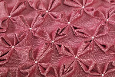 Arka plan doku pembe Tekstil Puffs için Kanada Büzgü döşeme dekorasyon boncuk ile kapatmak