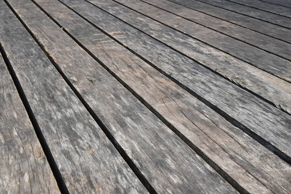 Old Vintage Rustic Aged Antique Wooden Planks Floor Surface Gaps — Stock Photo, Image