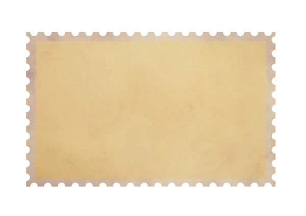 Παλιά Ρετρό Grunge Στυλ Κενό Καφέ Περγαμηνή Χαρτί Γραμματόσημο Απομονώνονται — Φωτογραφία Αρχείου