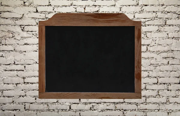 Close Old Black School Chalkboard Blackboard Sign Vintage Brown Wooden — Stock Photo, Image