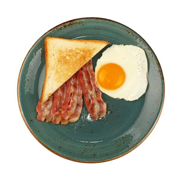 Εσωτερικη Αγγλικό Πρωινό Ηλιόλουστη Πλευρά Αυγά Φρυγανισμένο Ψωμί Και Ψητό — Φωτογραφία Αρχείου