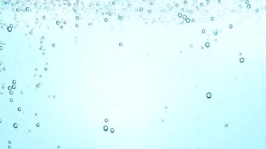 Aşırı saf temiz köpüklü su ile gaz cam, düşük açılı yan görünüm, ağır çekim tam kare arka planı kapat