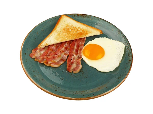 Εσωτερικη Αγγλικό Πρωινό Ηλιόλουστη Πλευρά Αυγά Φρυγανισμένο Ψωμί Και Ψητό — Φωτογραφία Αρχείου