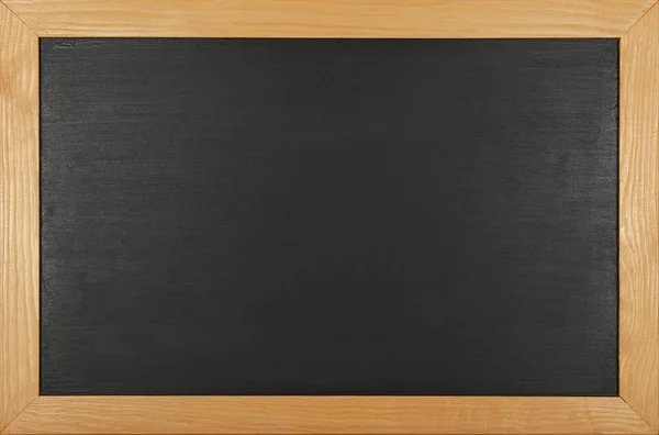 黑色学校黑板的褐色木制框架标志 — 图库照片