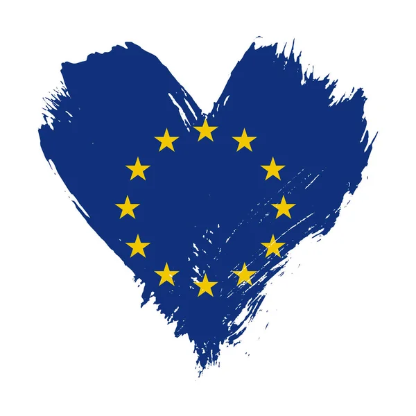 Brushstroke painted flag of European Union — Stock Photo, Image