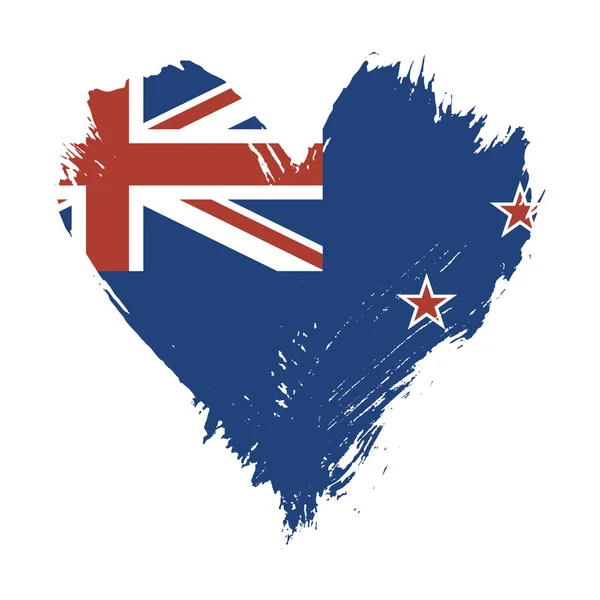 Pinselstrich bemalte Flagge von Neuseeland — Stockfoto