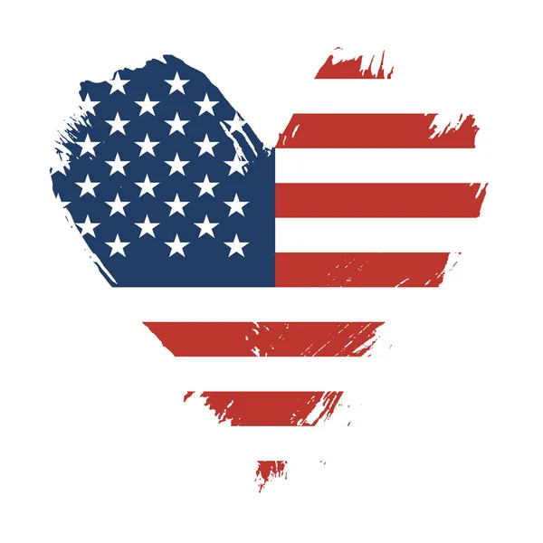 Brushstroke festett zászlaja USA — Stock Fotó
