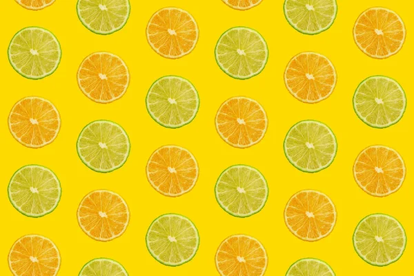 オレンジとライムのシームレスなパターン — ストック写真