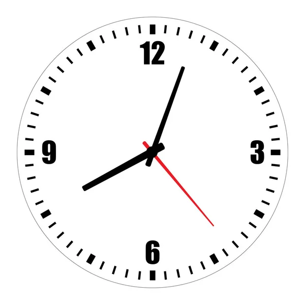 Horloge vierge illustration du visage sur blanc — Image vectorielle