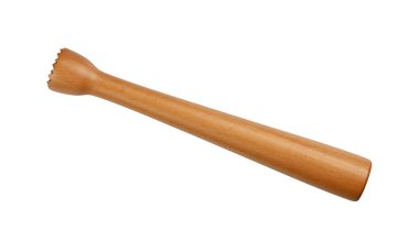 Tahta muddler beyaz üzerine izole