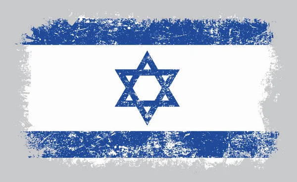Grunge alte Fahne von israel Vector Illustration — Stockvektor