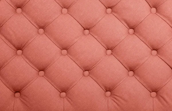 Pink capitone tufted fabric upholstery texture — Stock Photo, Image