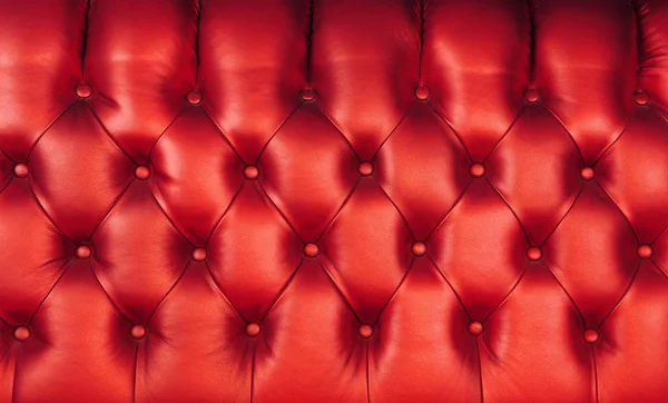 Red leather capitone background texture — Stock Photo, Image