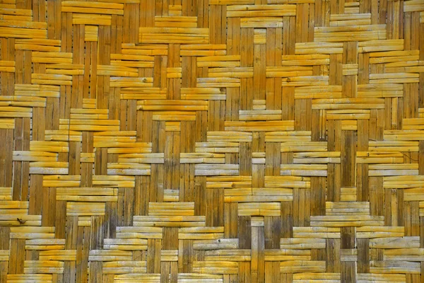 Wicker gevlochten bamboe muur textuur — Stockfoto
