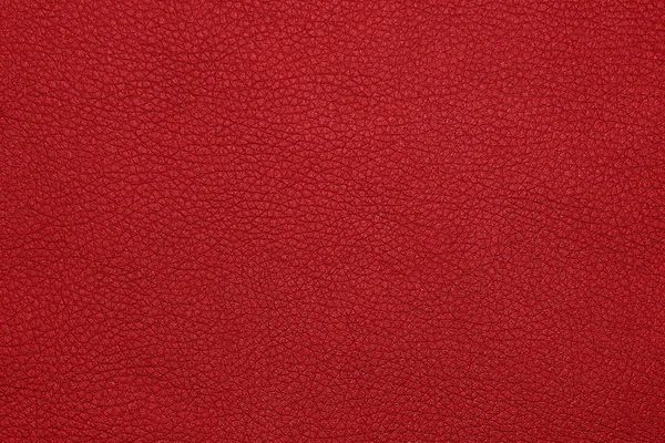 Background texture of red natural leather grain — Stock Photo, Image