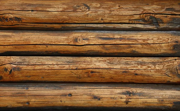 Tekstura tła drewnianych dzienników vintage ściany — Zdjęcie stockowe