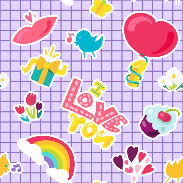 Vektör romantik aşk Seamless Modeli