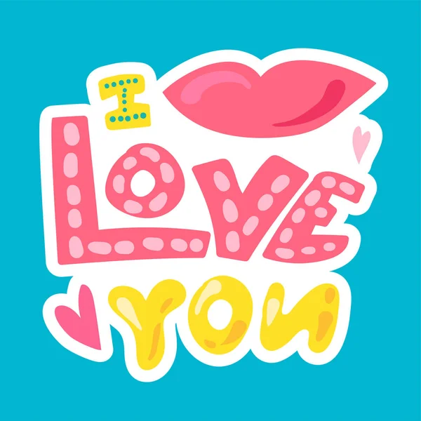 Patch de amor romântico vetorial em estilo doodle —  Vetores de Stock