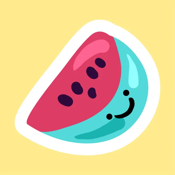 Fröhlich lächelnde Wassermelone — Stockvektor