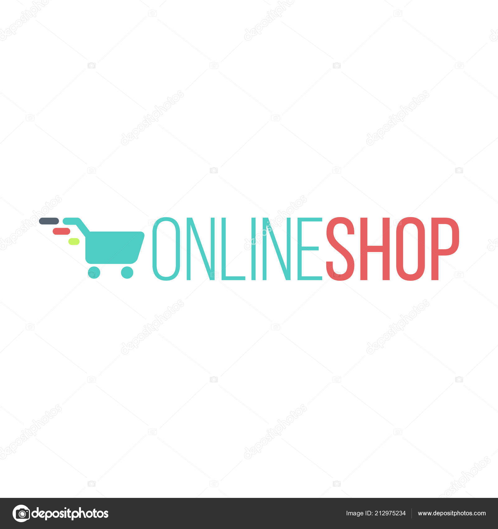 Online Shop Logo For Internet Store Shopping Cart Stock Vector C Barsrsind 212975234