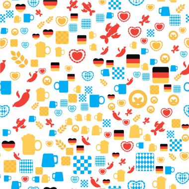 Oktoberfest içecek ve gıda ile Seamless modeli