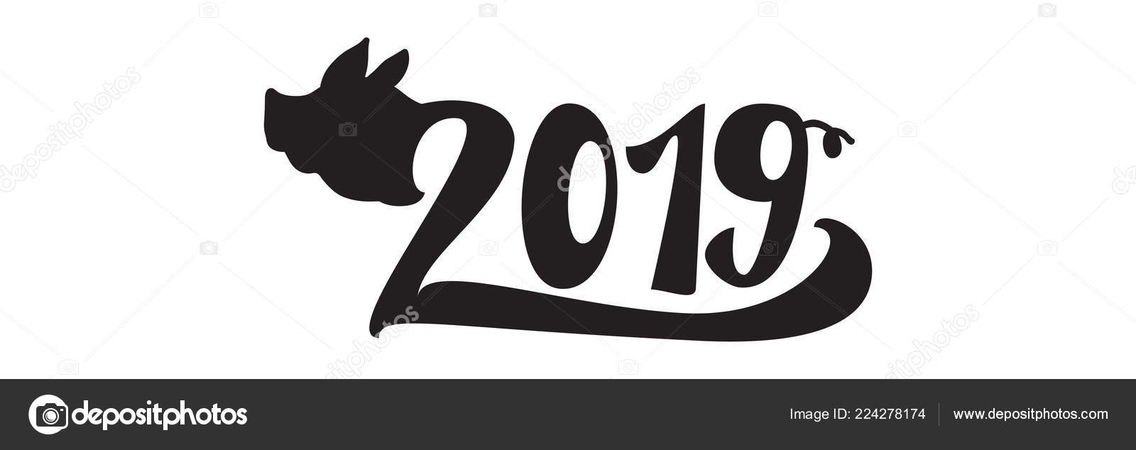 Gratuit Images 2019 Les Voeux Bonne Annee Avec Tete Cochon Drole Vector Image dernière par