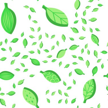 Yaprakları Seamless modeli düşmek. Yaprak süsleme. Mevsimsel doğal şal. Vektör