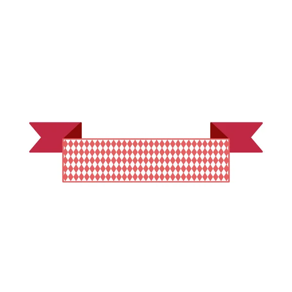 オクトーバーフェスト バナーや見出しのためのシンプルな赤いリボン ベクトル — ストックベクタ