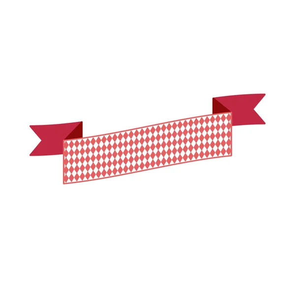 Oktoberfest Cinta Roja Simple Para Bandera Titular Vector — Vector de stock