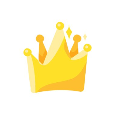 Taç düz renk illüstrasyon