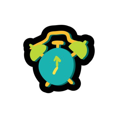 Çalar saat düz renk illüstrasyon