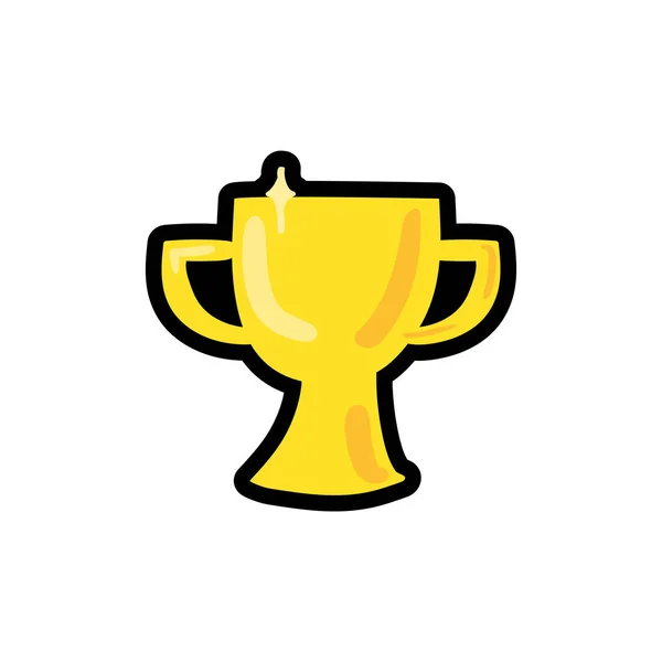 Trophy Cup Cartoon Color Иллюстрации Победитель Чемпион Награда Кубок Нарисованный — стоковый вектор