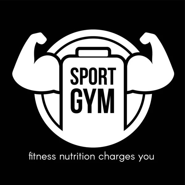 Deporte Diseño Logotipo Vectores Letras Gimnasio Idea Signo Tienda Nutrición — Archivo Imágenes Vectoriales