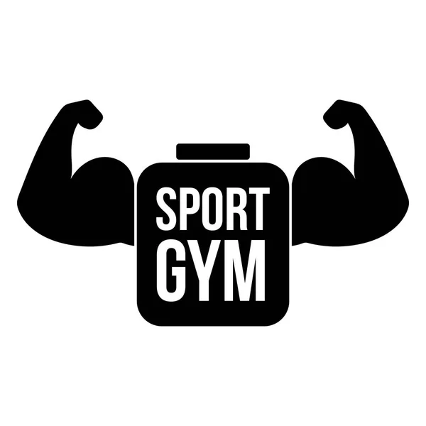 Sport gymnase concept de logo vectoriel — Image vectorielle