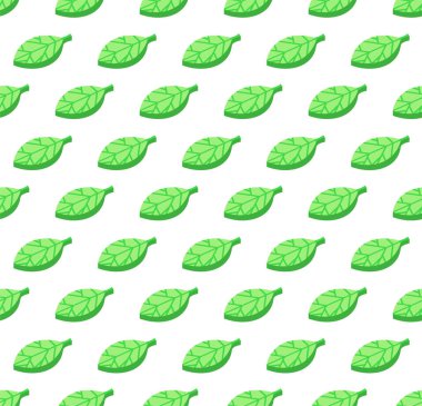 Kesintisiz renk vektör desen yeşil yaprakları