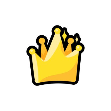 Taç düz renk illüstrasyon