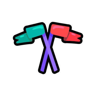 Bayraklar düz renk illüstrasyon