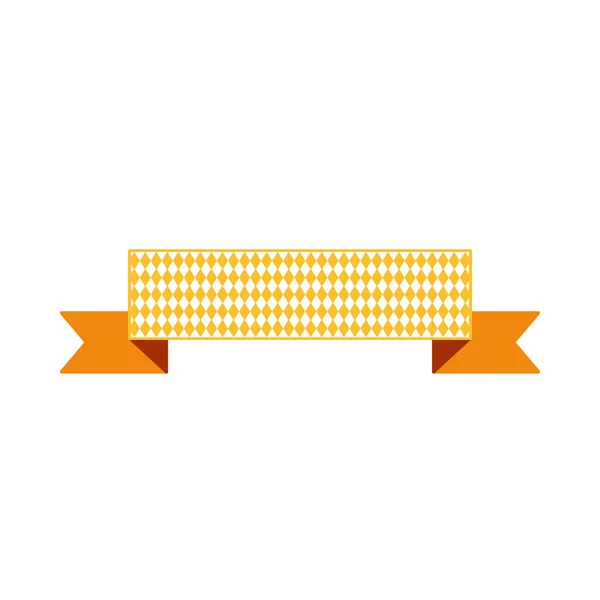 Κορδέλα για απεικόνιση κειμένου επίπεδη πορτοκαλί χρώμα — Διανυσματικό Αρχείο