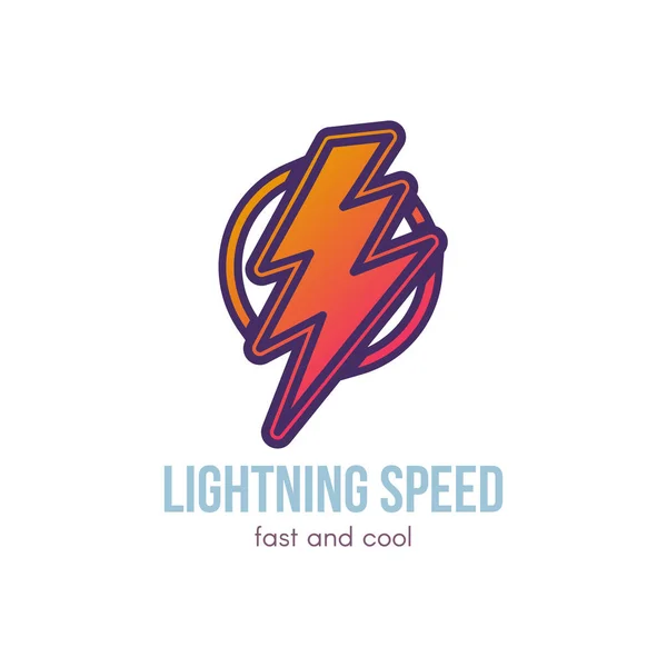 Thunder icona a colori dei cartoni animati — Vettoriale Stock
